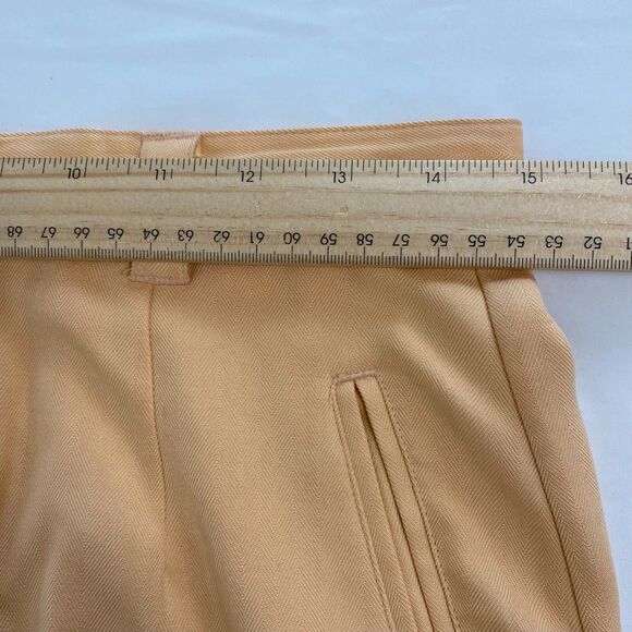 VTG Tommy Bahama Orange Sherbert Pleated 100 % Silk Women’s Shorts Size 10 - Picture 6 of 12